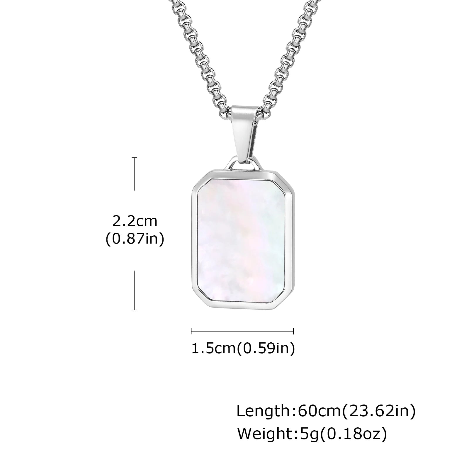Natural Stone and Stainless Steel Hip Hop Pendant Necklace for Men