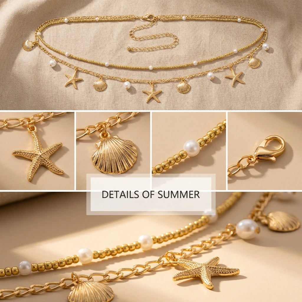 Tassel Starfish Shell Boho Body Chain