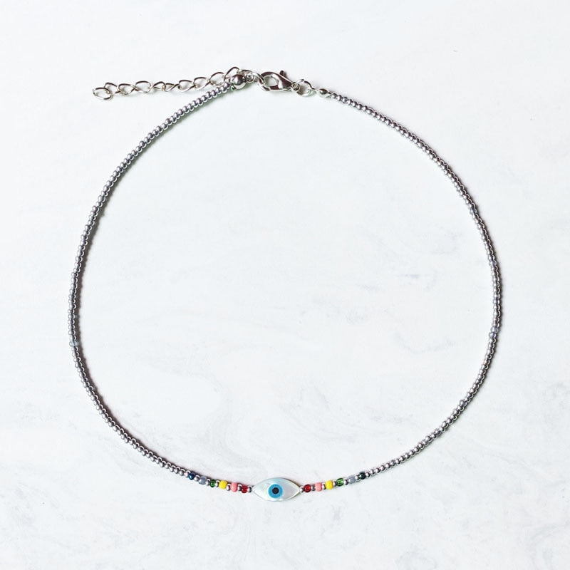 Exquisite Beaded Crystal Natural Shell Necklace Ohemia Style Handmade Women Statement Collares De Moda Beach Jewelry Friendship
