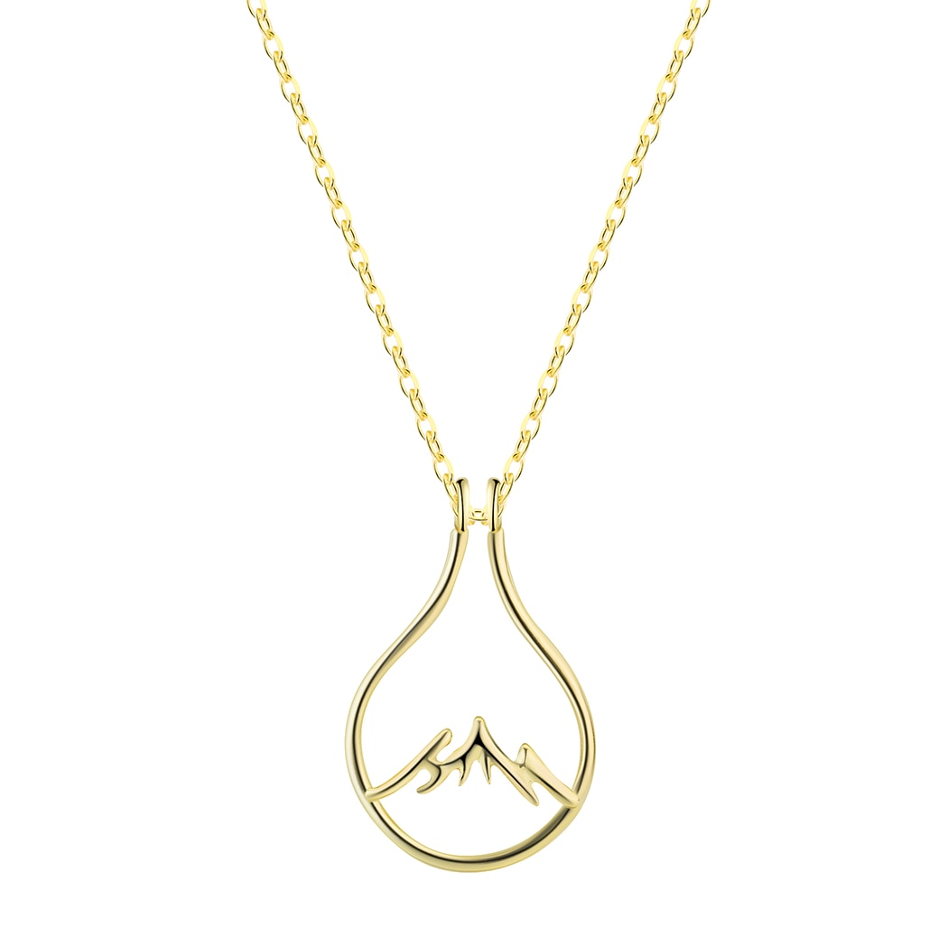 Cxwind Stainless Steel Holder Necklace, Mountain Jewelry, Wedding and Engagement Ring Guardian Necklace Wholesale