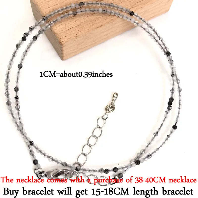 2025 New Boho Exquisite 2mm Natural Stone Necklace Small Chain Ladies Fashion Bracelet Accessories Charm Jewelry Accessorie - Charlie Dolly