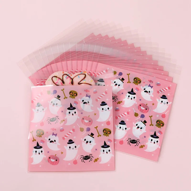50PCS Halloween Candy Bags Halloween Party Decorations For Home 2024 Packaging Bag Pumpkin Party Ghost Halloween Decor Supplies - Charlie Dolly