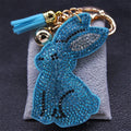 Fashion Lovely Rabbit Keychain for Women Gold Color Crystal Cute Animal Pendant Key Ring Jewelry porta chaves mulher KXHK67S01 - Charlie Dolly