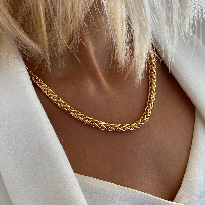 Collar Trendy Quartz Necklace Pendant Natural Stone Pink Crystal Pendant Necklace Bohemian Sparkling METAL SHELL jewelry