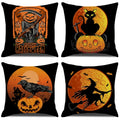2024 Halloween Cushion Cover Halloween Decoration for Home Ghost Pumpkin Bat Pillowcase Horror Trick Or Treat Party Supplies - Charlie Dolly