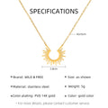 Stainless Steel Jewelry Geometric Pendant Necklace for Women Gold Plated Half Circle Spiked Femme Colar Choker Necklaces - Charlie Dolly
