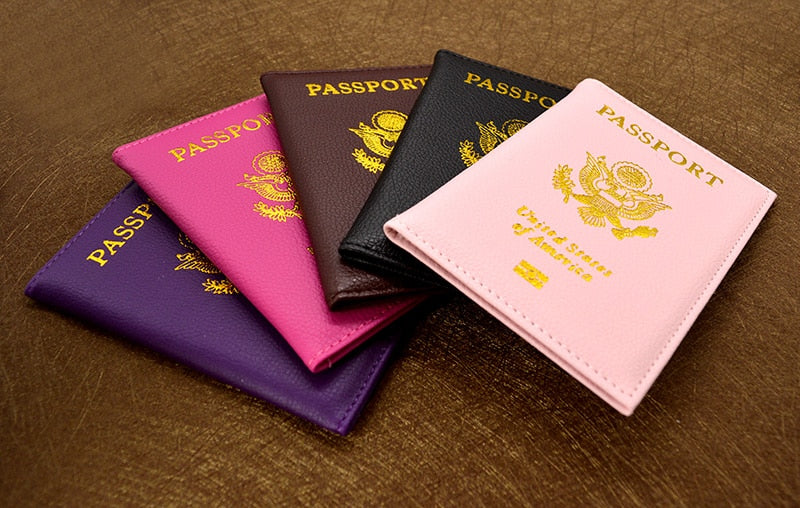 Personalised Passport Cover women With Name USA Cute Pink Personalized Passport Holder designer Travel Passport Case Pouch
