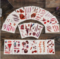 Halloween Temporary Tattoo Sticker Waterproof 3D Bite Mark Zombie Acars Wound Tattoo Sticker Halloween Party Cosplay Makeup Prop - Charlie Dolly