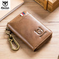 Genuine Leather Men's Waist Hanging Anti-theft Brush Cowhide Wallet Holder Keychain Zipper Coin Purse Pocket Cash Slim Vallet - Charlie Dolly