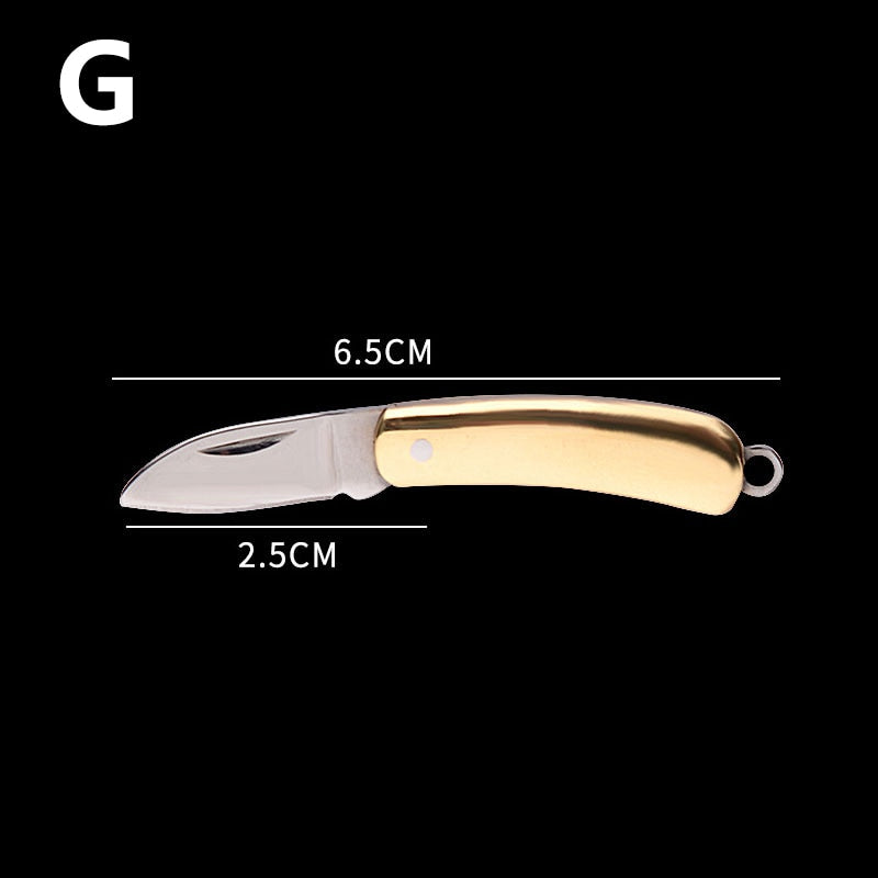 Outdoor Mini Portable Folding Knife Miniature Self Defense Keychain Pocket Knives for Survival Tools Stainless Steel EDC Pendant