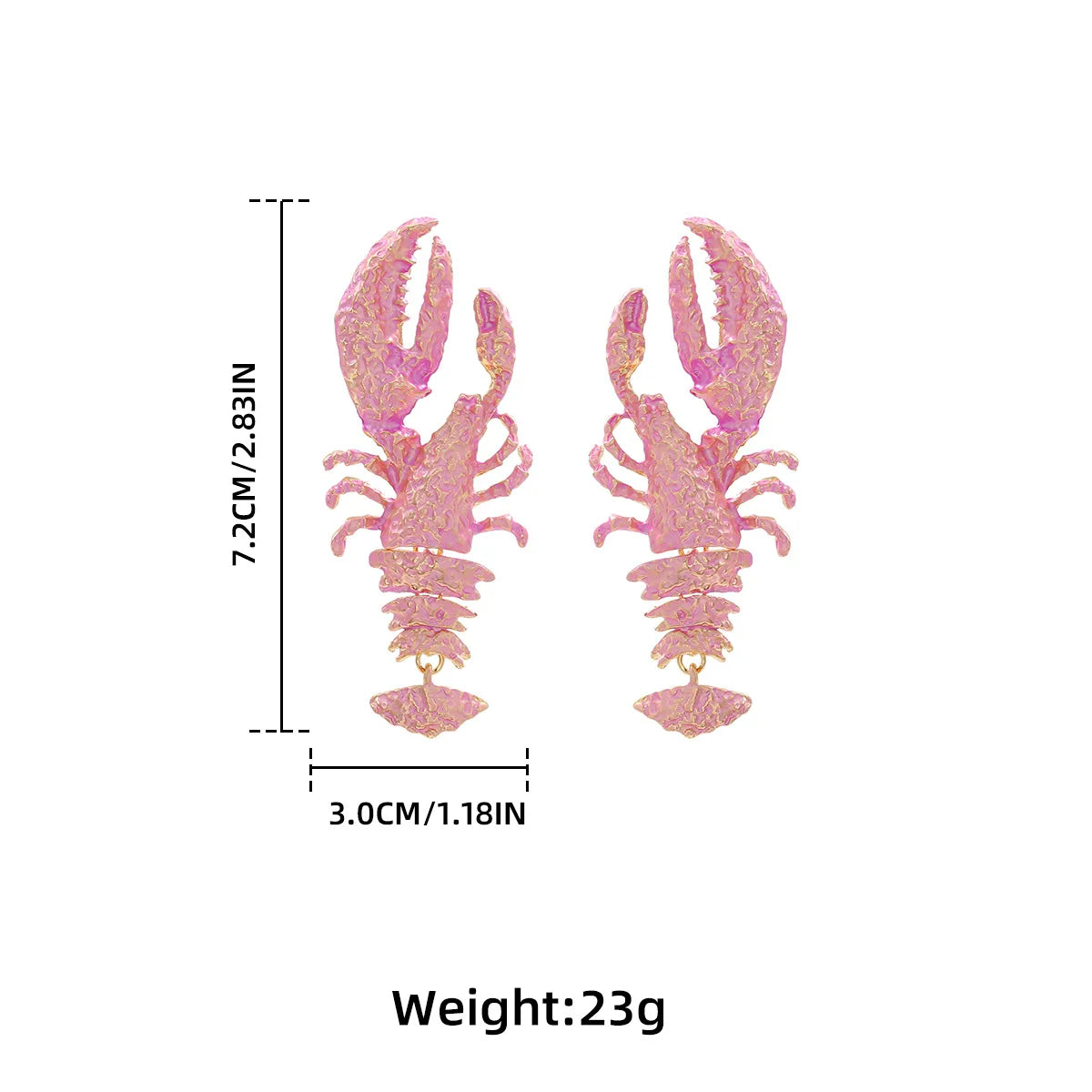 Enamel Lobster Ocean Drop Earrings Jewelry