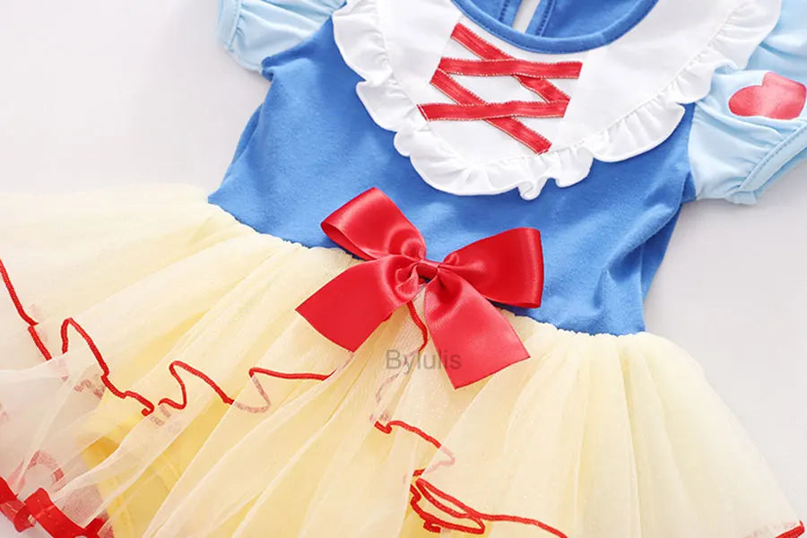 Baby Romper Tutu Dress with Headband Infant Baby Girl Princess Clothes Cute Design Kids Dress Halloween Party Costumes Outfit - Charlie Dolly