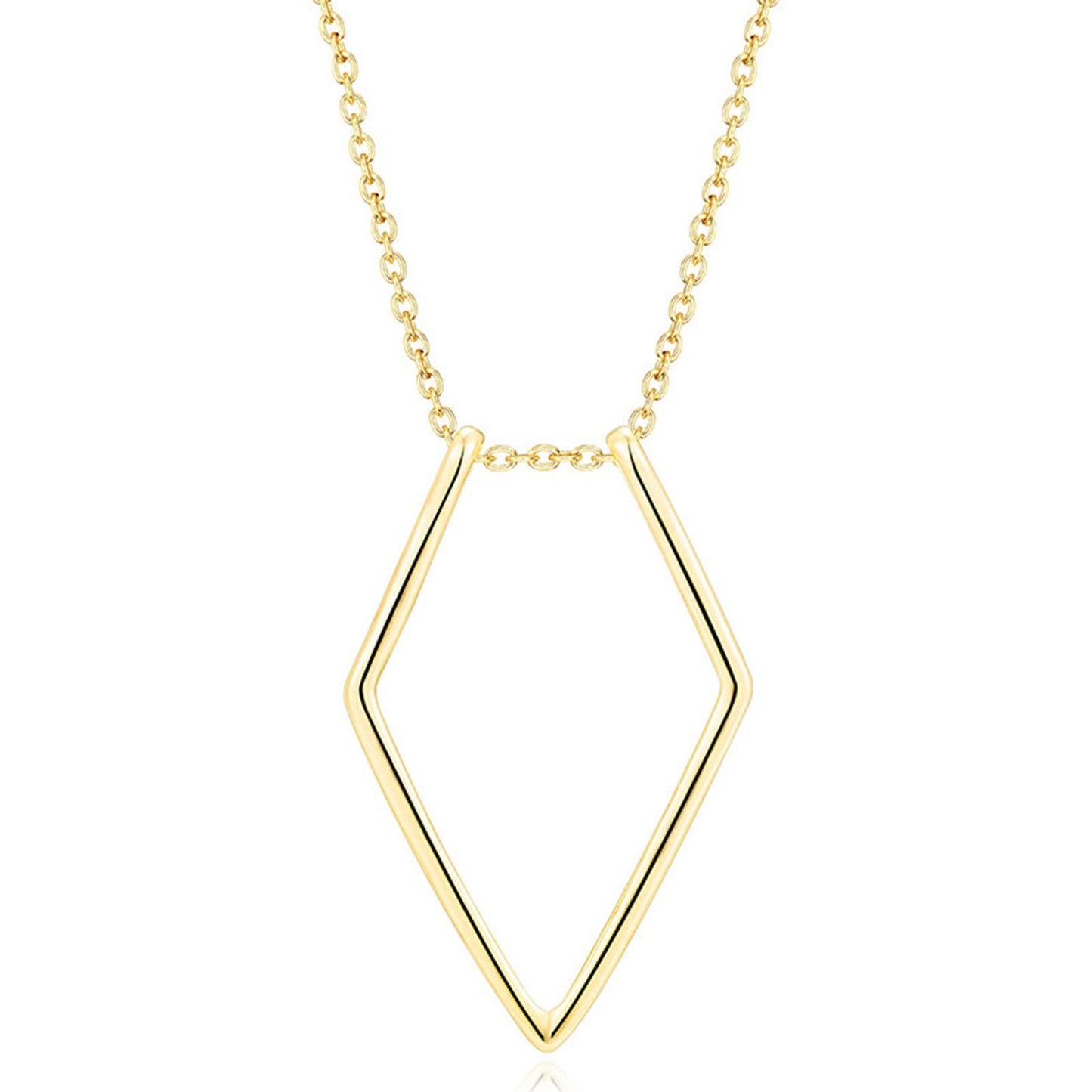1Piece Fashion Necklace Geometric Simple Ring Holder Ring Pendant Necklace for Men Women Party Jewelry Neck Chain 45cm long