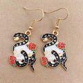 Earrings for Women Girls Drop Dangle Teens Charm Gift Party Simple Punk Cool Halloween Skull Cross Horror Skeleton Death Bat - Charlie Dolly