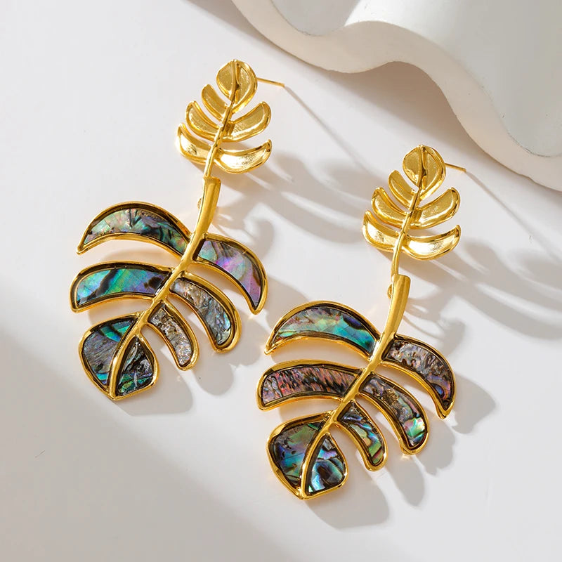 Blue Stone Gold Plated Drop Earrings Jewelry