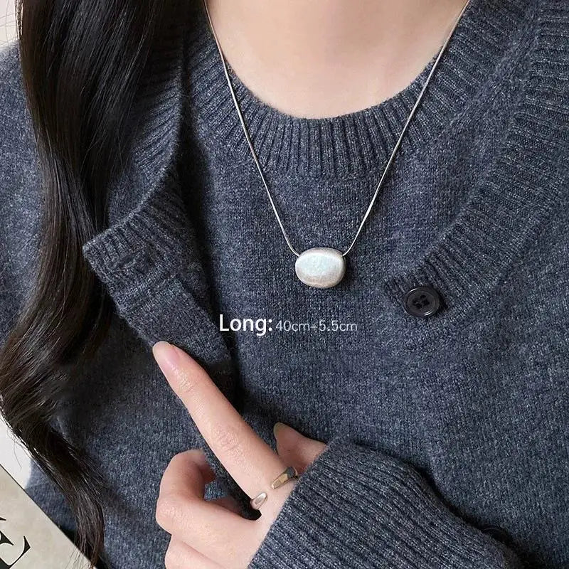 Sterling Silver Bead Geometric Choker Necklace Jewelry