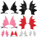 Bat Wings Shape Hairpins Halloween Devil Ears Headband Punk Hair Clip Gothic Costume Haunted House Party Adults Kids Head Decor - Charlie Dolly