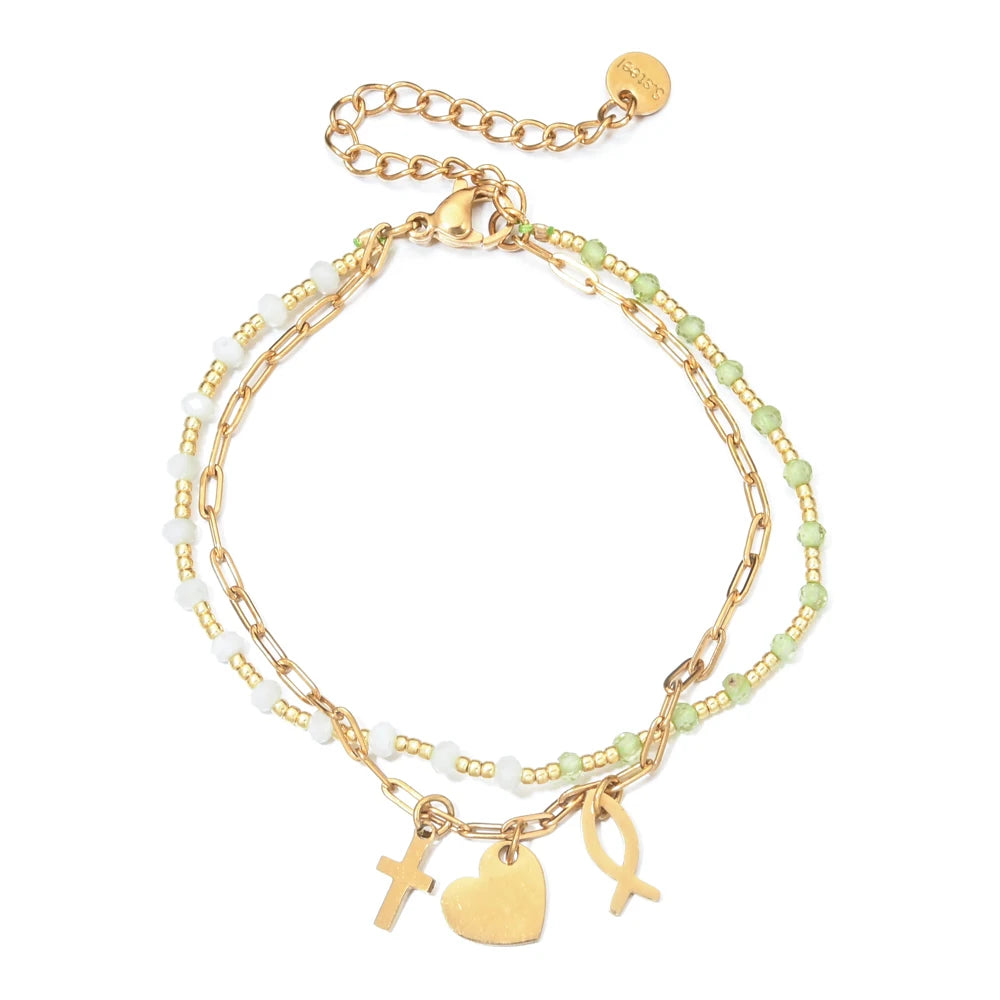 Evil Eye & Hamsa Hand Boho Bracelet