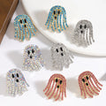 Vedawas Halloween Boho Handmade Rhinestone Ghost Earrings,Cute Elegant Festival Party Holiday Women Accessories - Charlie Dolly