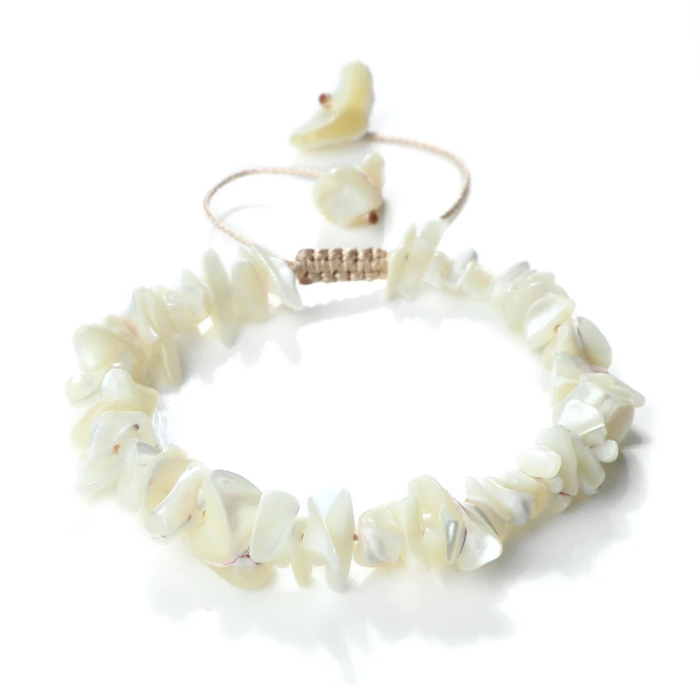 Freshwater Shell and Mother of Pearl Boho Bracelet