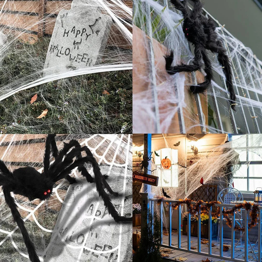 Light-up Spider Halloween Decoration,Big Lighted Spider for Scary Halloween Outdoor Indoor Yard Home Party Haunted House Décor - Charlie Dolly