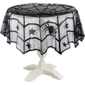 Halloween Black Lace Placemat Happy Halloween Party Decorations 2024 For Home Spider Web Tablecloth Kitchen Dining Table Covers - Charlie Dolly