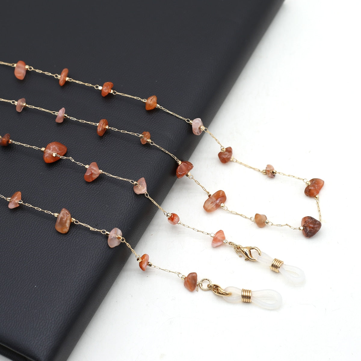 Natural Crystal Glasses Chain Trendy Quartzs Eyeglasses Chains for Women Men Glasses Mask Accessories Wholesale Length 80cm