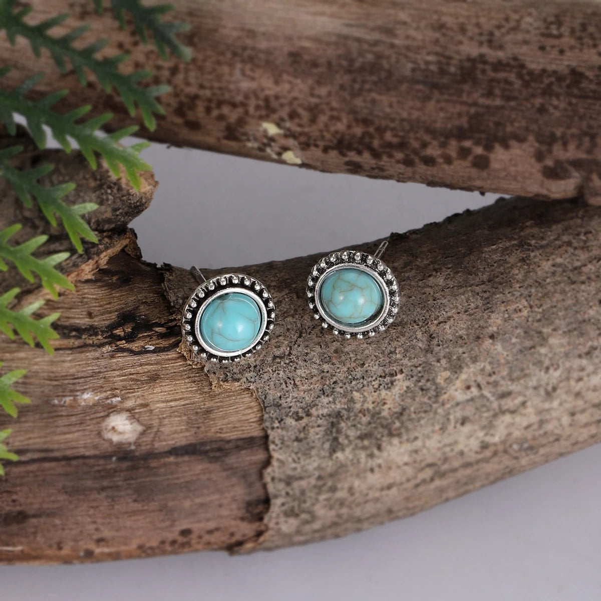 Turquoise Arrow Triangle Mini Stud Earrings Jewelry
