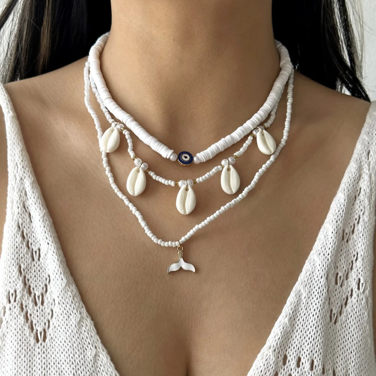 Turtle, Starfish and Shell Fishtail Boho Choker