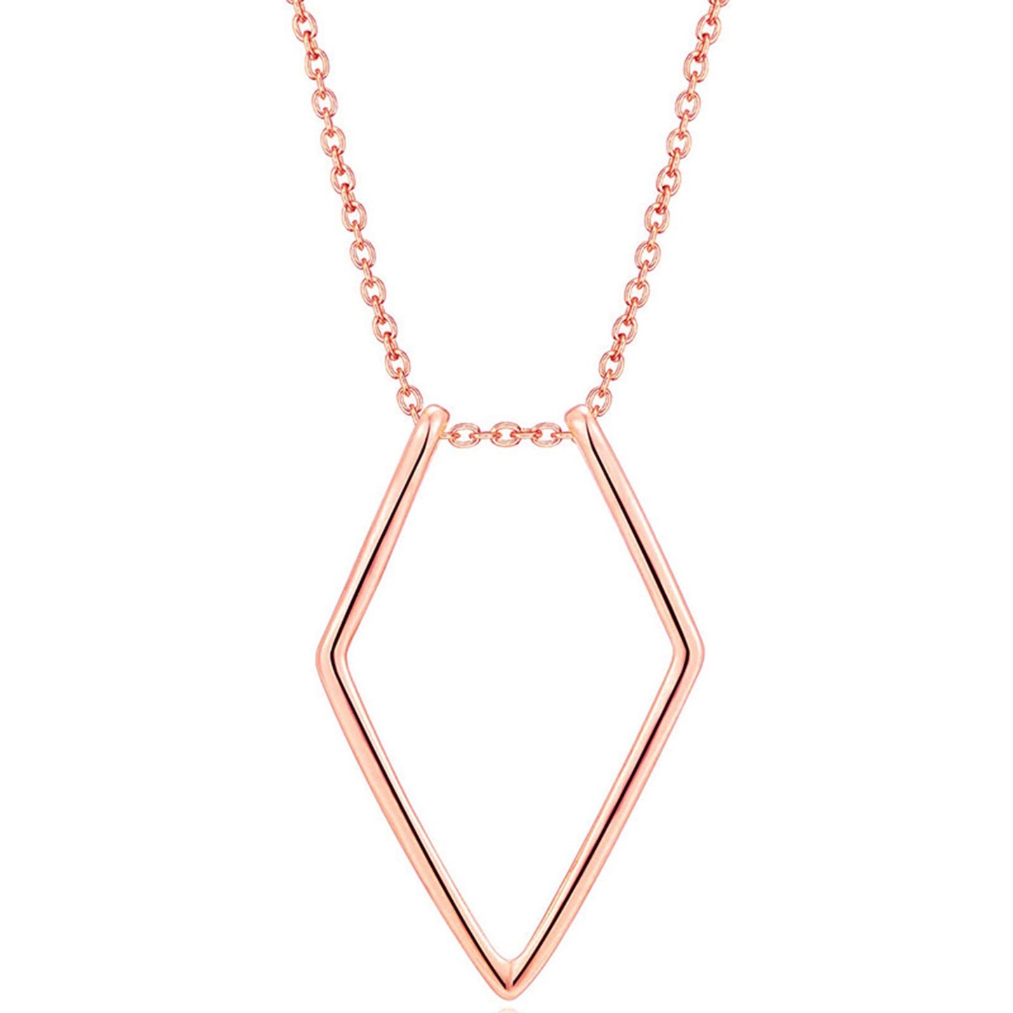 1Piece Fashion Necklace Geometric Simple Ring Holder Ring Pendant Necklace for Men Women Party Jewelry Neck Chain 45cm long