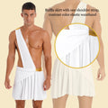 Men's Ancient Greek God Halloween Party Costume Cosplay One Shoulder Strap Skirts Knight Warrior Theatrical Performance Outfit - Charlie Dolly