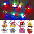 2024 Halloween LED Light-emitting Necklaces for Women Glowing Pendant Toys Children Flash Necklace Halloween Party Decorations - Charlie Dolly