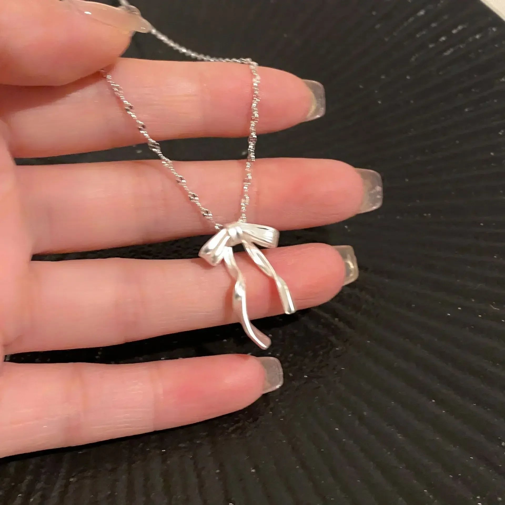 Bowknot Pendant Boho Elegant Clavicle Chain Necklace