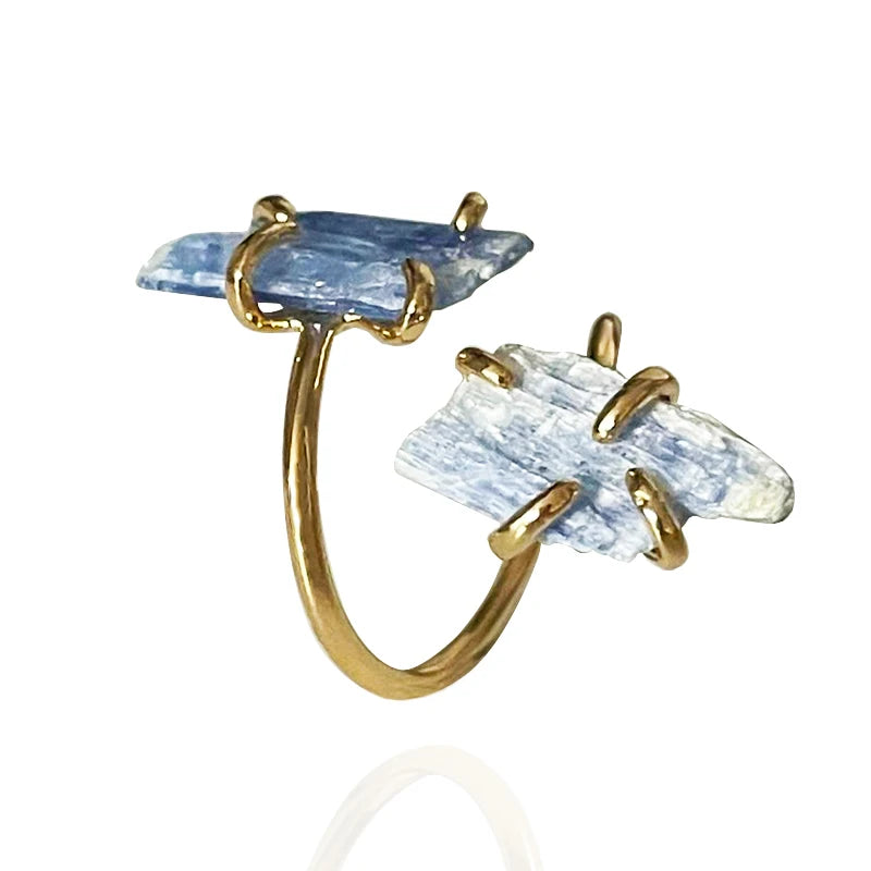 Kyanite Natural Stone Adjustable Ring