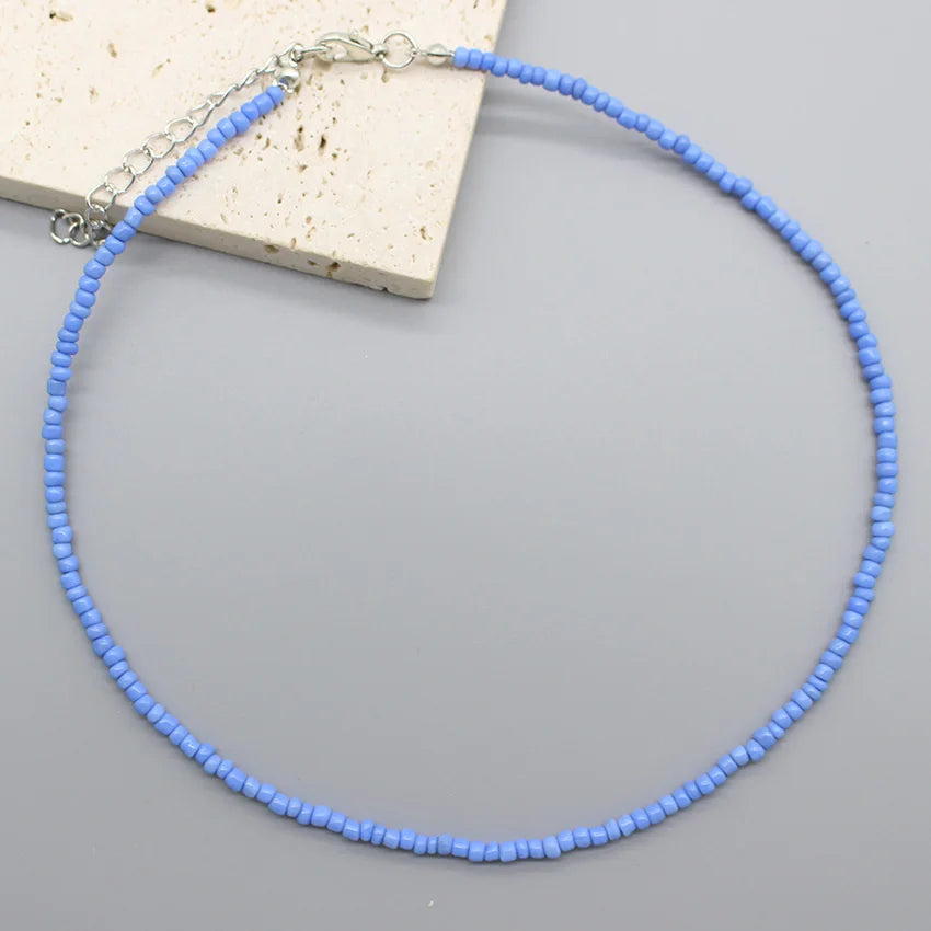 Handmade Seed Bead Colorful Boho Choker Necklace