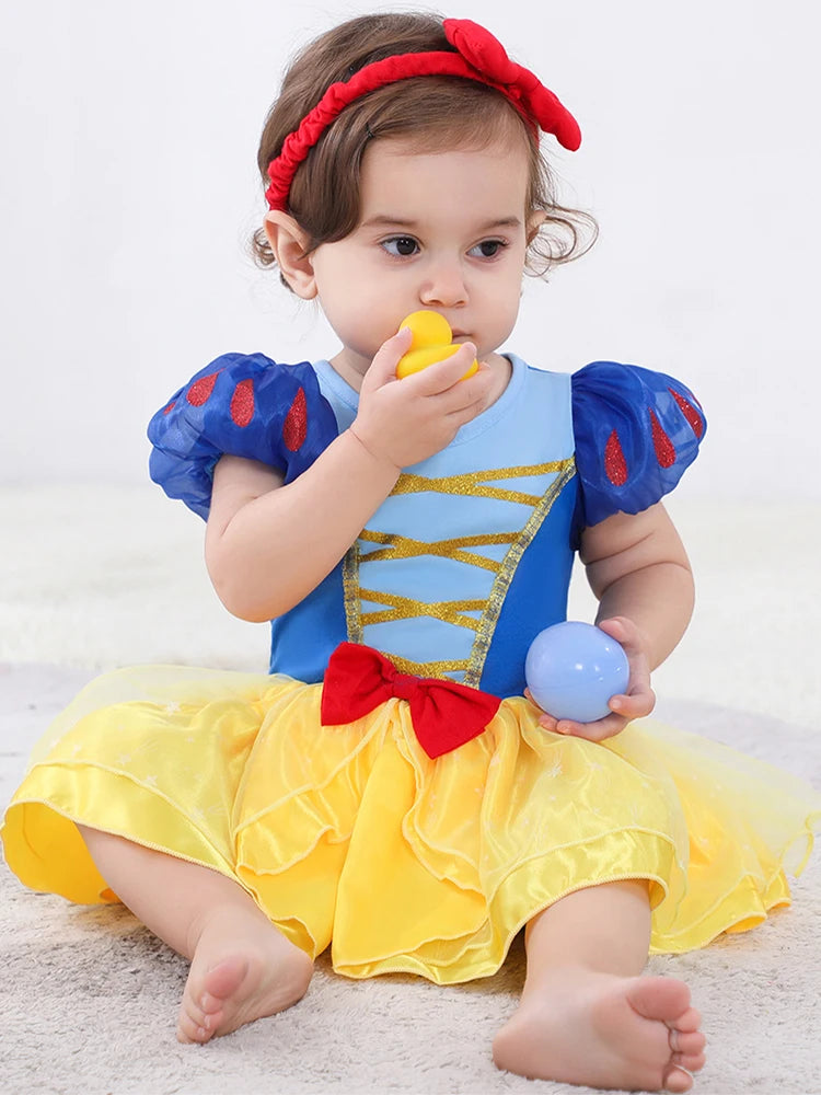 Baby Romper Tutu Dress with Headband Infant Baby Girl Princess Clothes Cute Design Kids Dress Halloween Party Costumes Outfit - Charlie Dolly
