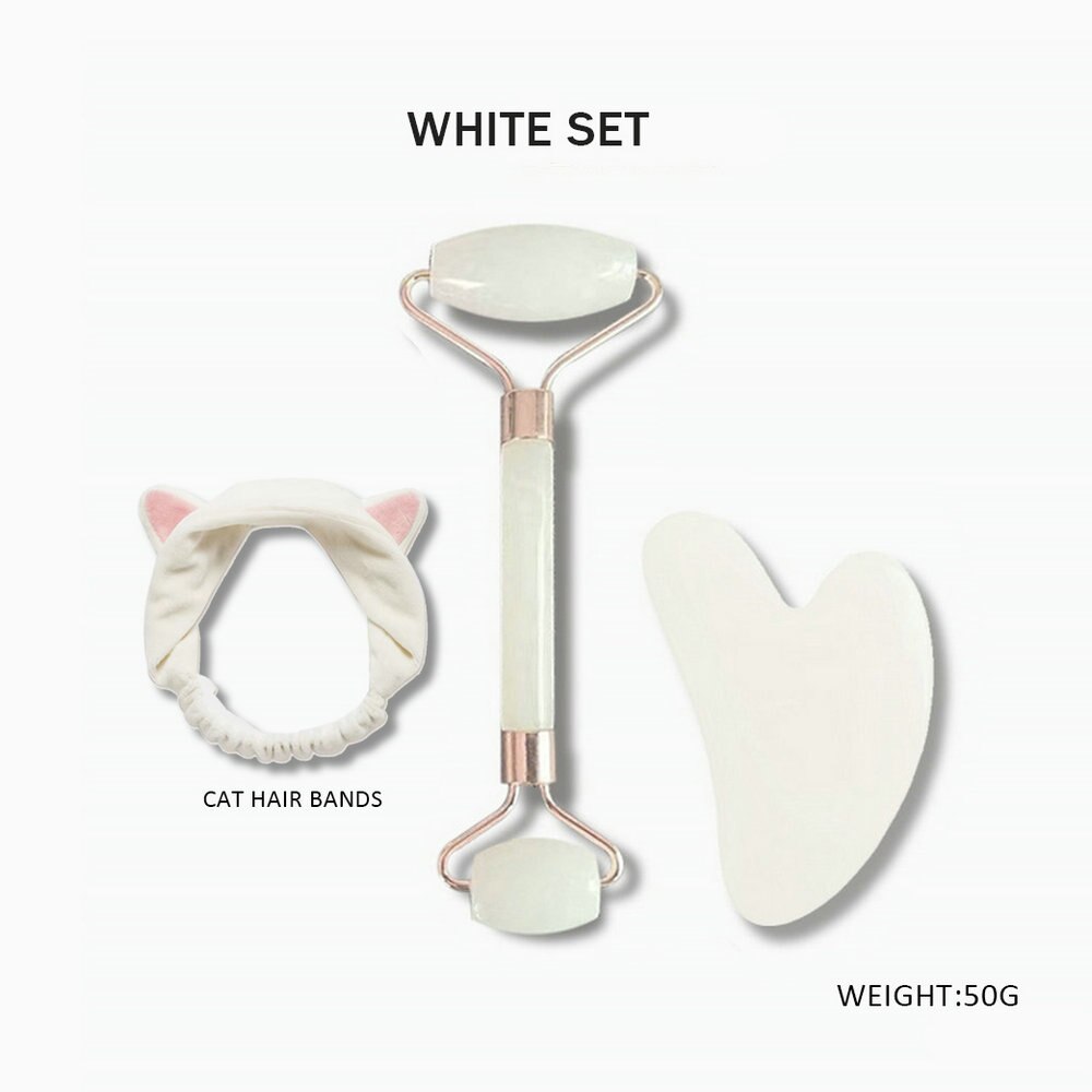 Pink Beeswax Gua Sha Tools Massager For Face Facial Skin Care Roller Guoache Scraper Set Beauty Health Tools