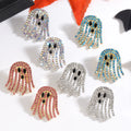 Vedawas Halloween Boho Handmade Rhinestone Ghost Earrings,Cute Elegant Festival Party Holiday Women Accessories - Charlie Dolly