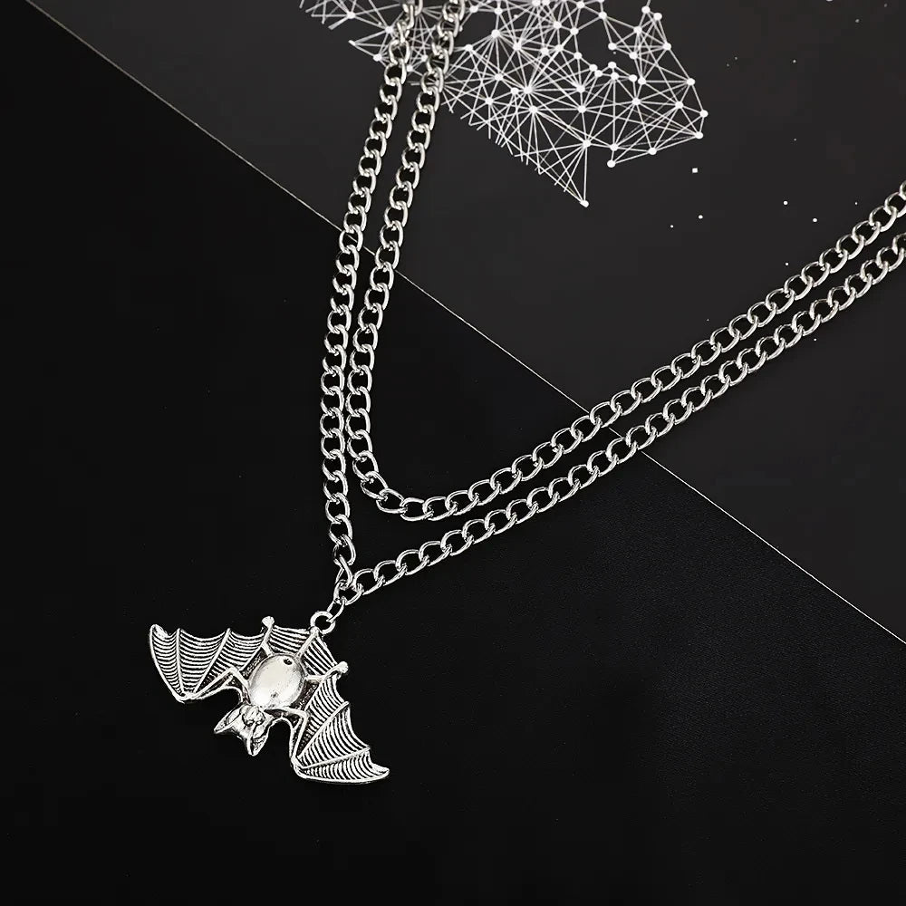Gothic Bat Necklace for Women Men Punk Hip Hop Rock Vintage Metal Pendant Necklace Party Halloween Jewelry Gifts Cool Thing 2023 - Charlie Dolly