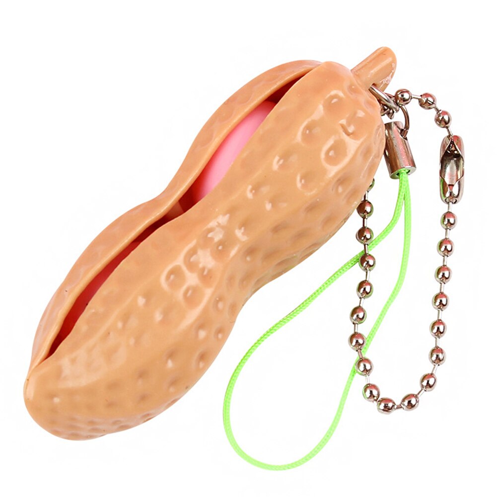 Creative Extrusion Pea Bean Soybean Edamame Stress Relieve Toy Keychain Cute Fun Key Chain Ring Gift Bag Charms Trinket