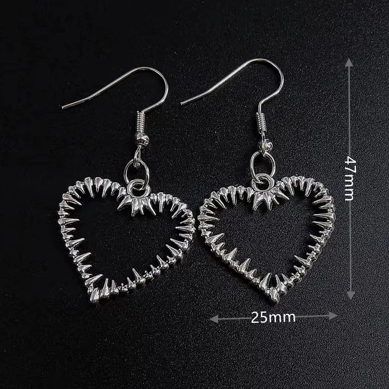 Earrings for Women Girls Drop Dangle Teens Charm Gift Party Simple Punk Cool Halloween Skull Cross Horror Skeleton Death Bat - Charlie Dolly