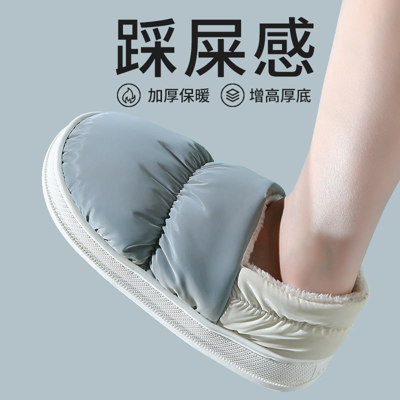 EOFK Women Slipper Winter Thick Bottom House Warm Short Plush Couple Fashion Casual House Daily Woman Shoes Footwear