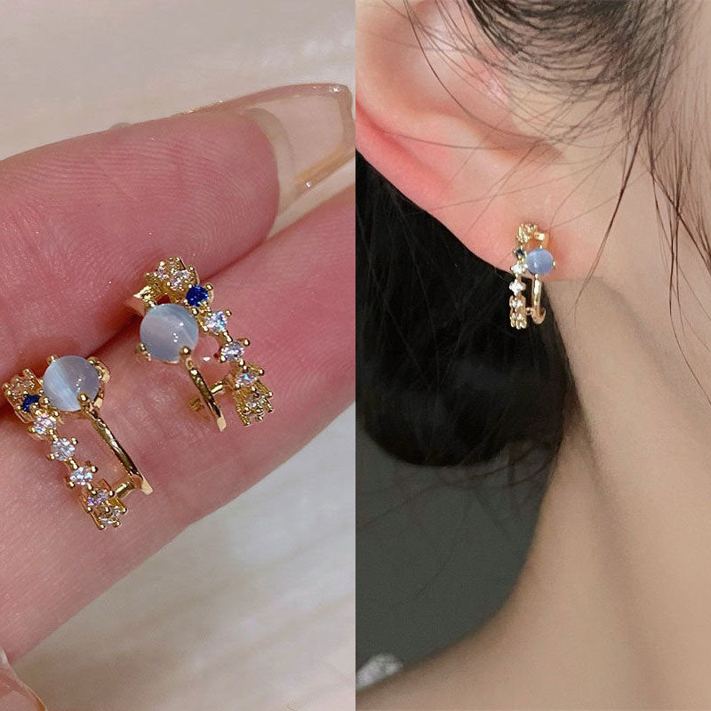 Circle Shell Flower Hoop Earrings For Women Fashion Sweet Metal Jewelry Oorbellen Gift
