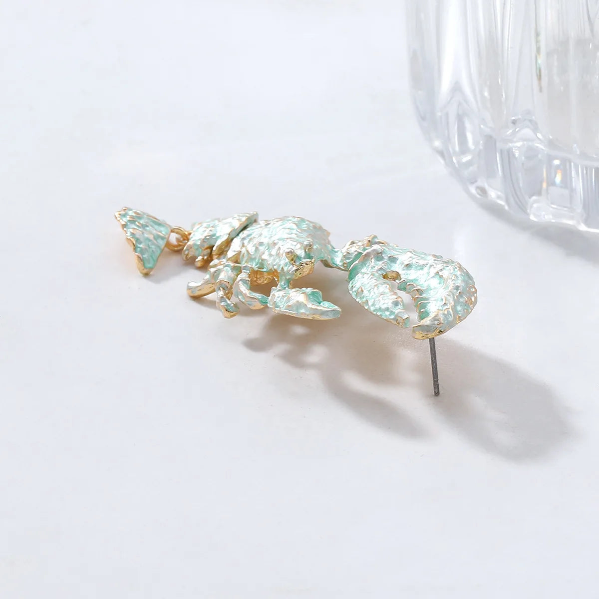Enamel Lobster Ocean Drop Earrings Jewelry