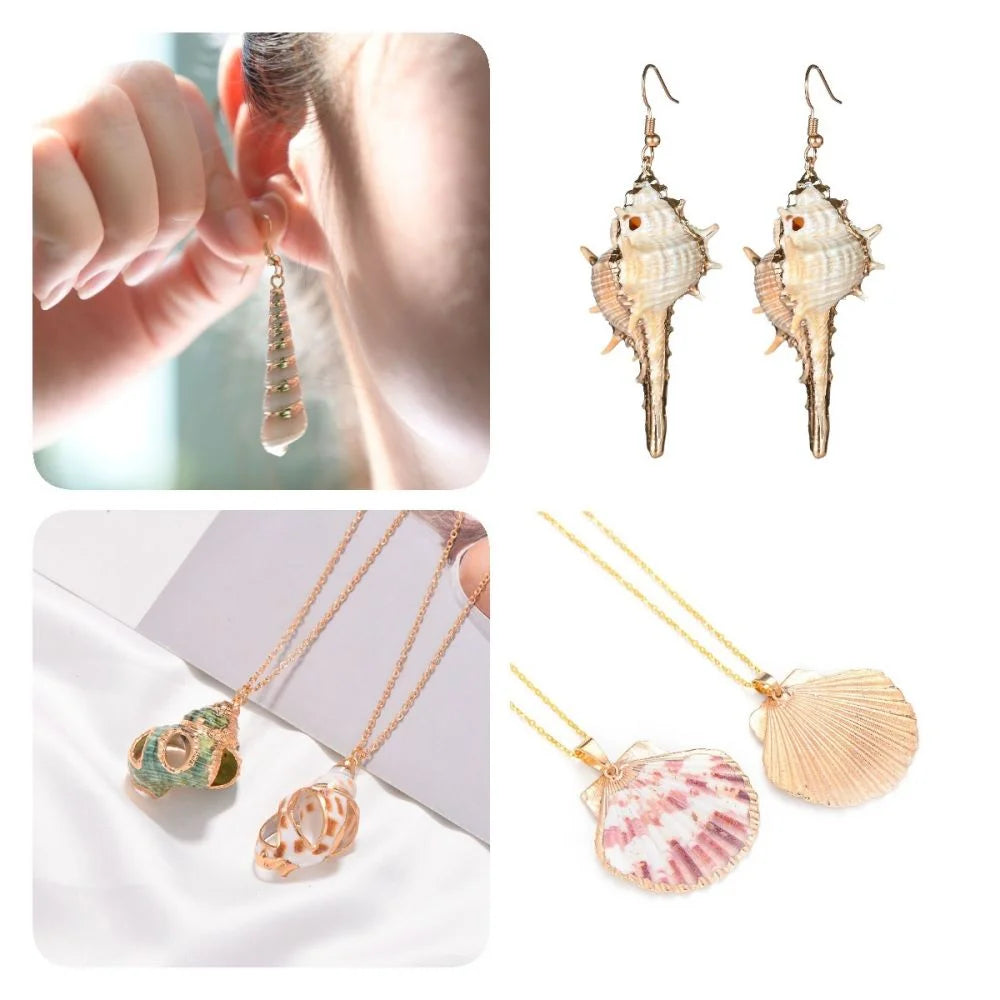 Conch Shell Boho Pendant Necklace