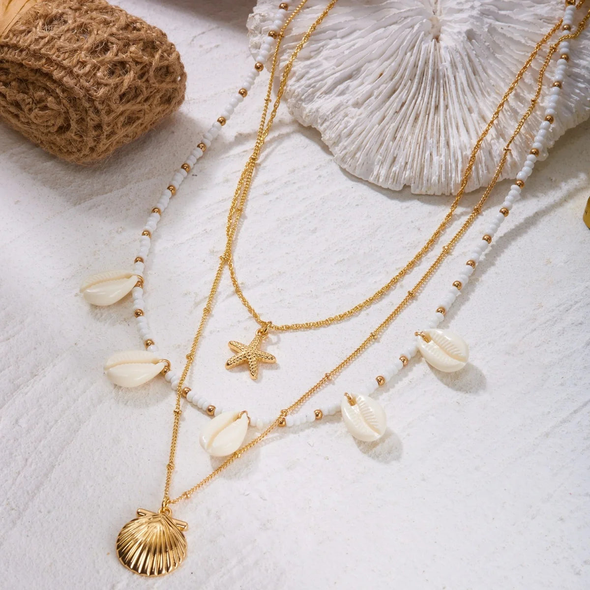 Turtle, Starfish and Shell Fishtail Boho Choker