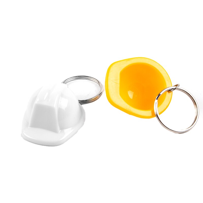 Helmet Hard Hat Keychain Holiday Creative Safety Helmet Keying Jewelry Gift Plastic 3D Helmet Keychain
