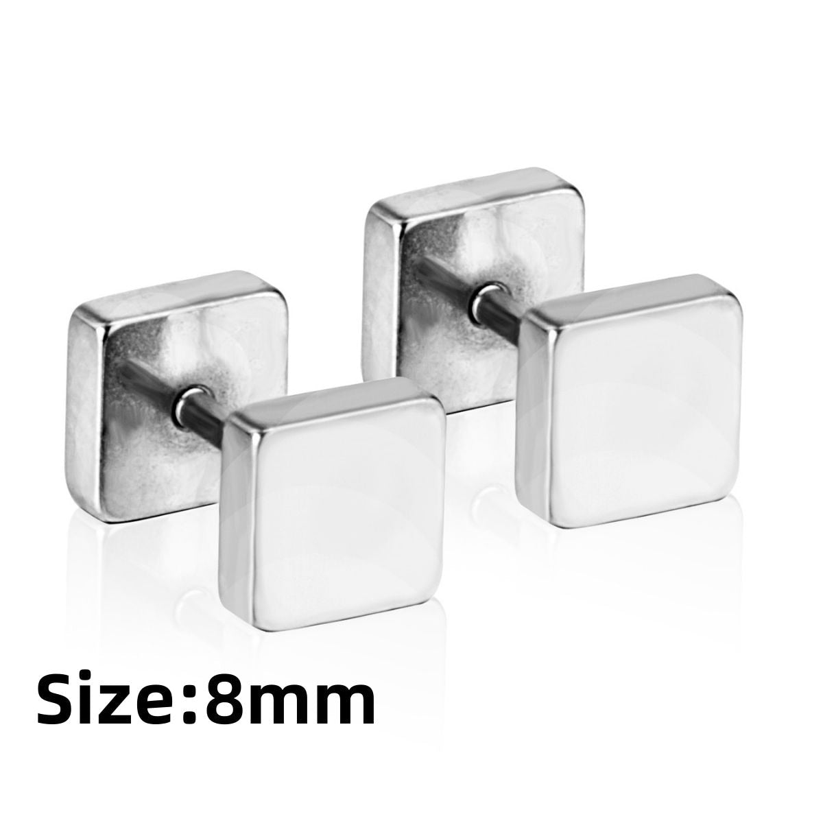 LUXUKISSKIDS Roman Numerals Men's Earrings Gothic Black Studs Steel Korean Fashion For Women 2023 Trendy Punk CZ Hiphop Piercing