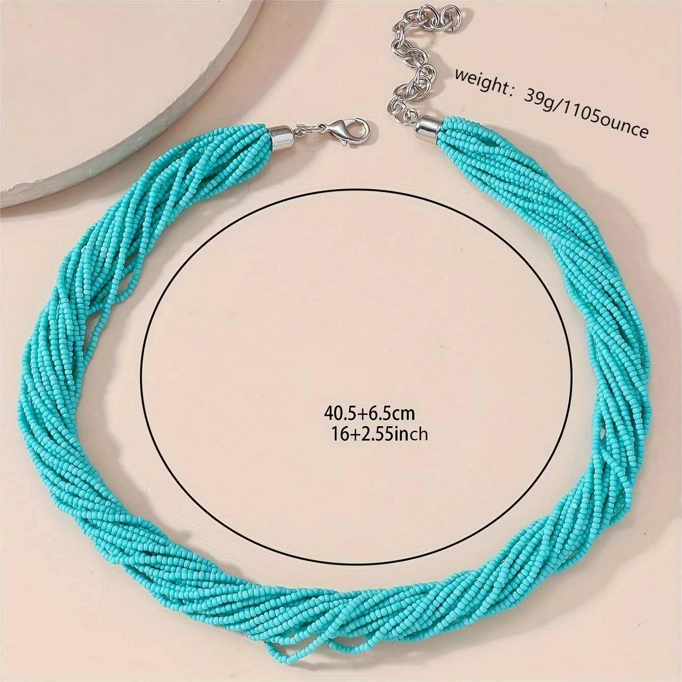 Beaded Multilayer Statement Choker Necklace Jewelry