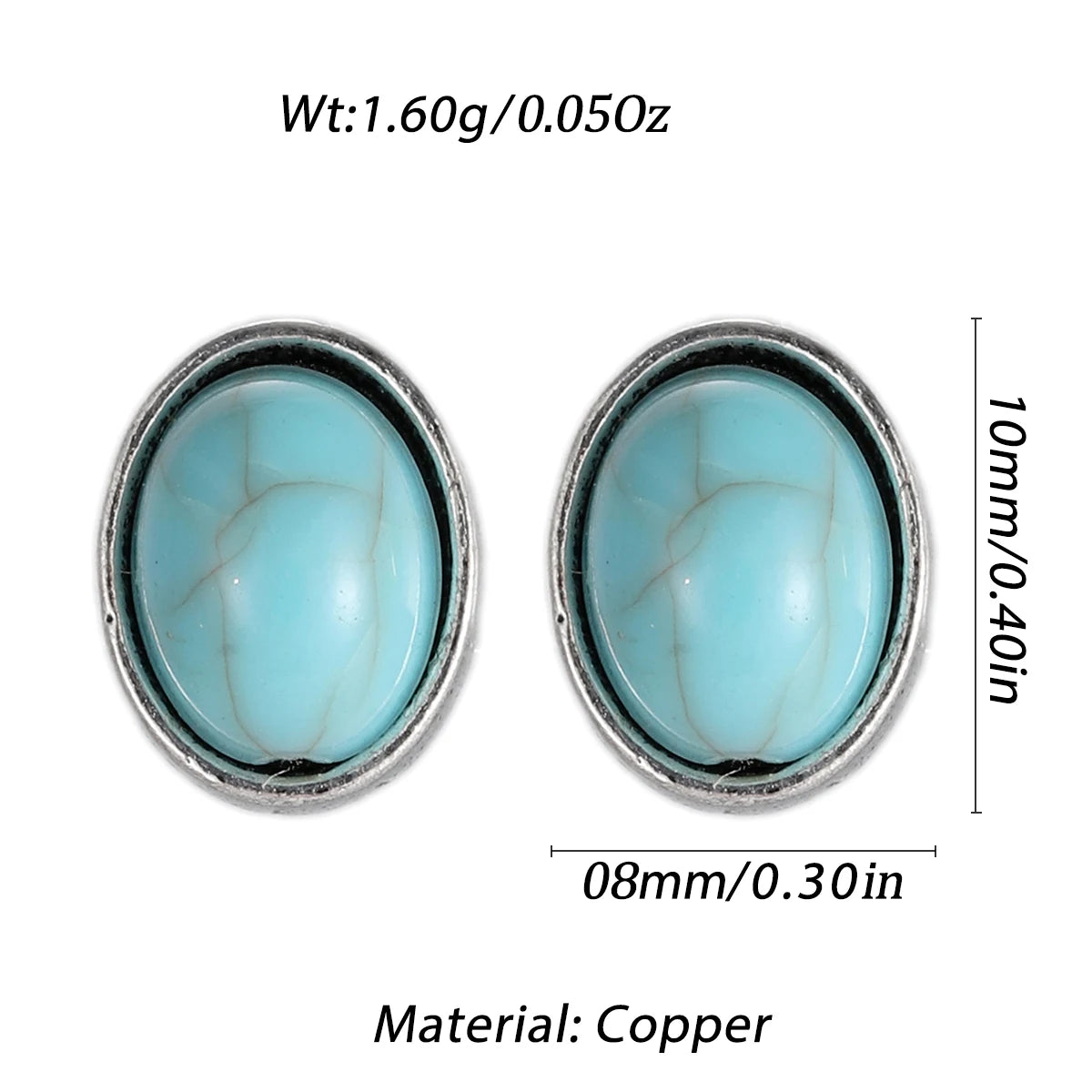 Turquoise Arrow Triangle Mini Stud Earrings Jewelry